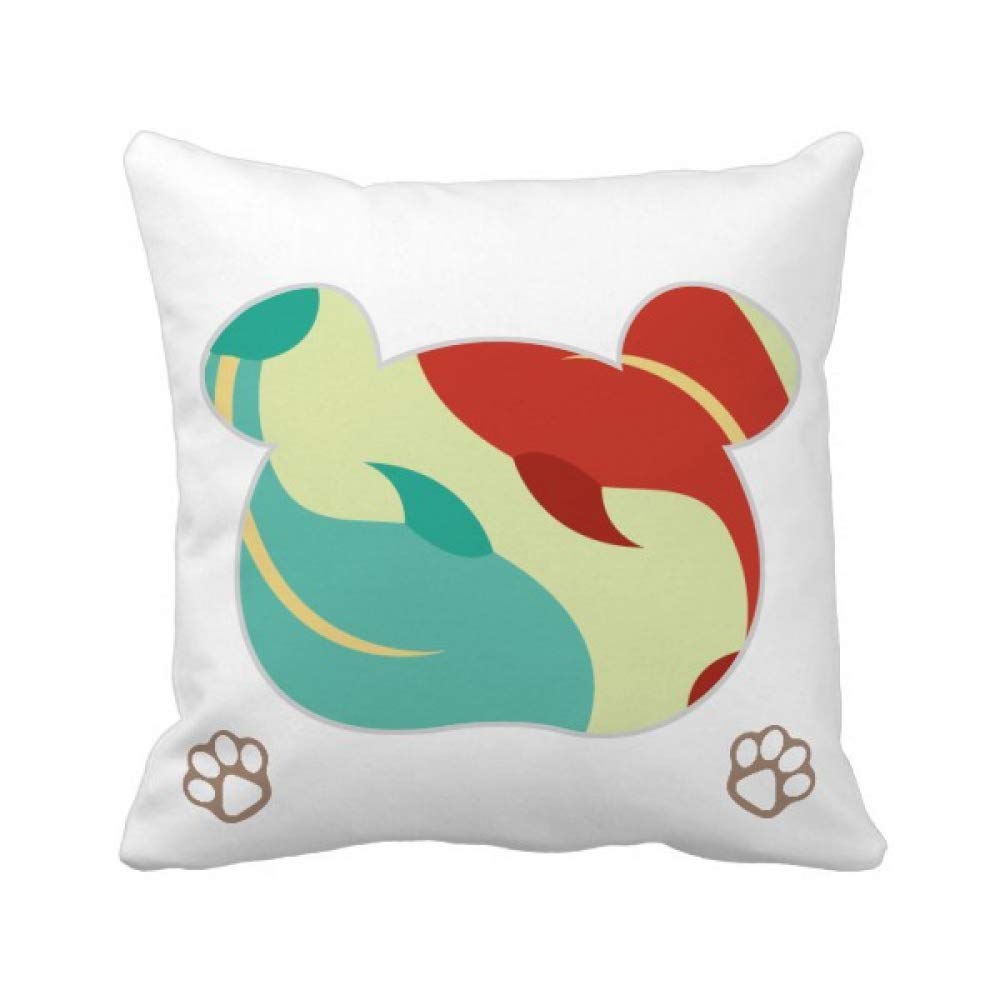 Housse de coussin ours Taichi carrée en jacquard haut de gamme pour canapé élégant