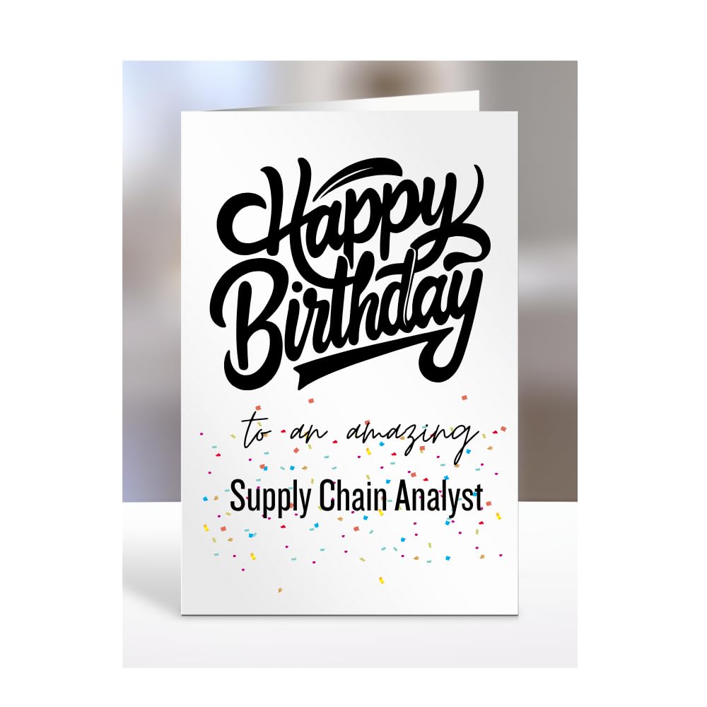 Card for Supply Chain Analyst, Happy Birthday Gifts for Men or Women, Him, Her, Presents for Christmas, Appreciation, To an amazing, A5-167b_3