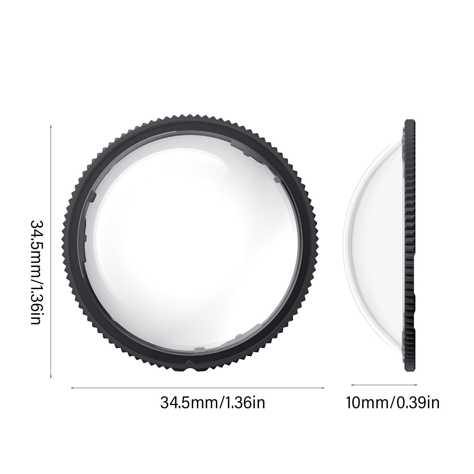 Protector de lente estándar ligero para cámaras con protector de lente extraíble para imágenes claras. Accesorios