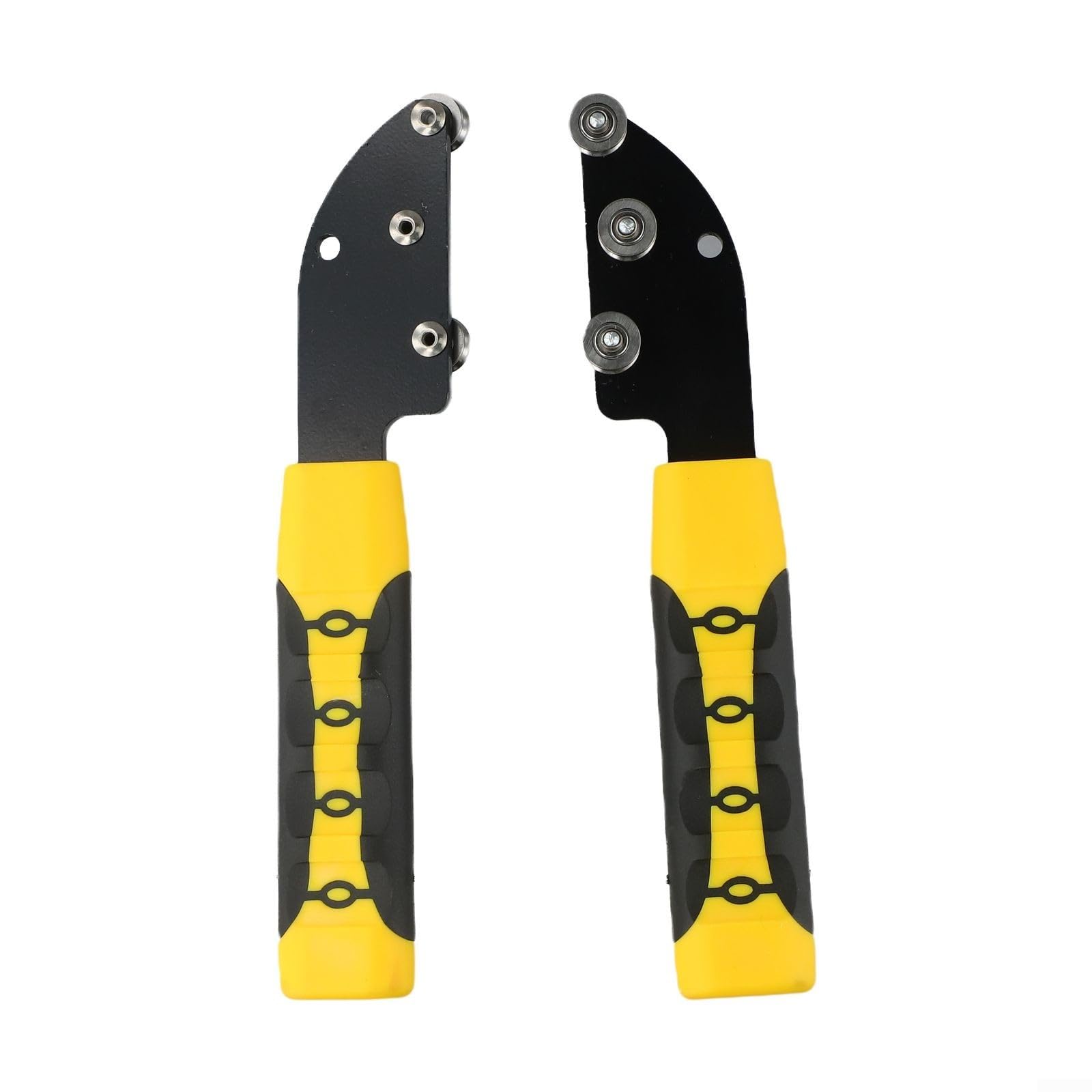 CRIDENG 1/2pcs Portable Metal Wire Straightener Set, Manual Wire Straightener, Yellow, Stainless Steel, Ergonomic, Non-slip Grip, 20x13CM, 414 grams,