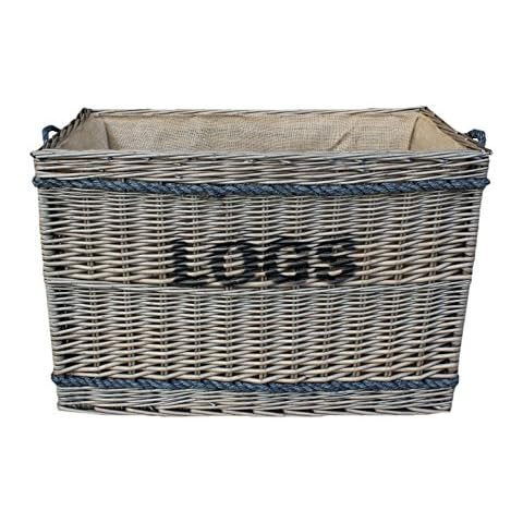 Extra Large Antique Willow Log Basket Cover