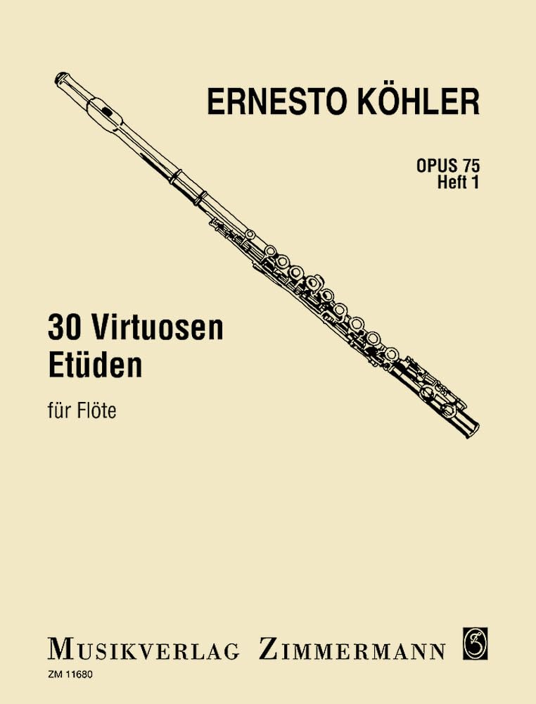 30 Virtuoso Studies in all Major and Minor Keys for Flute, Op.75 Book 1