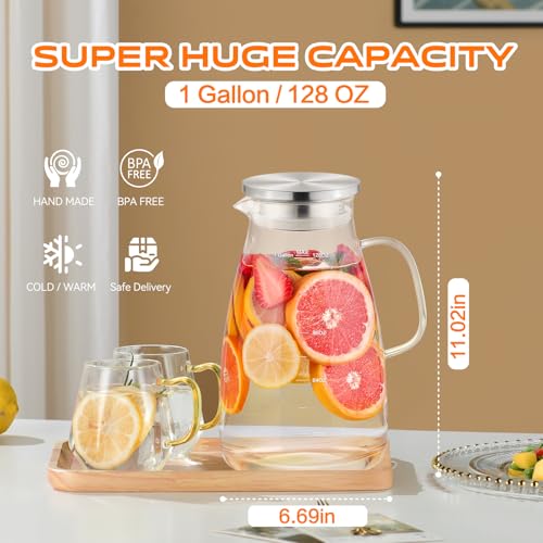 30% Off Aofmee 1 Gallon Glass Pitcher with Lid & Spout