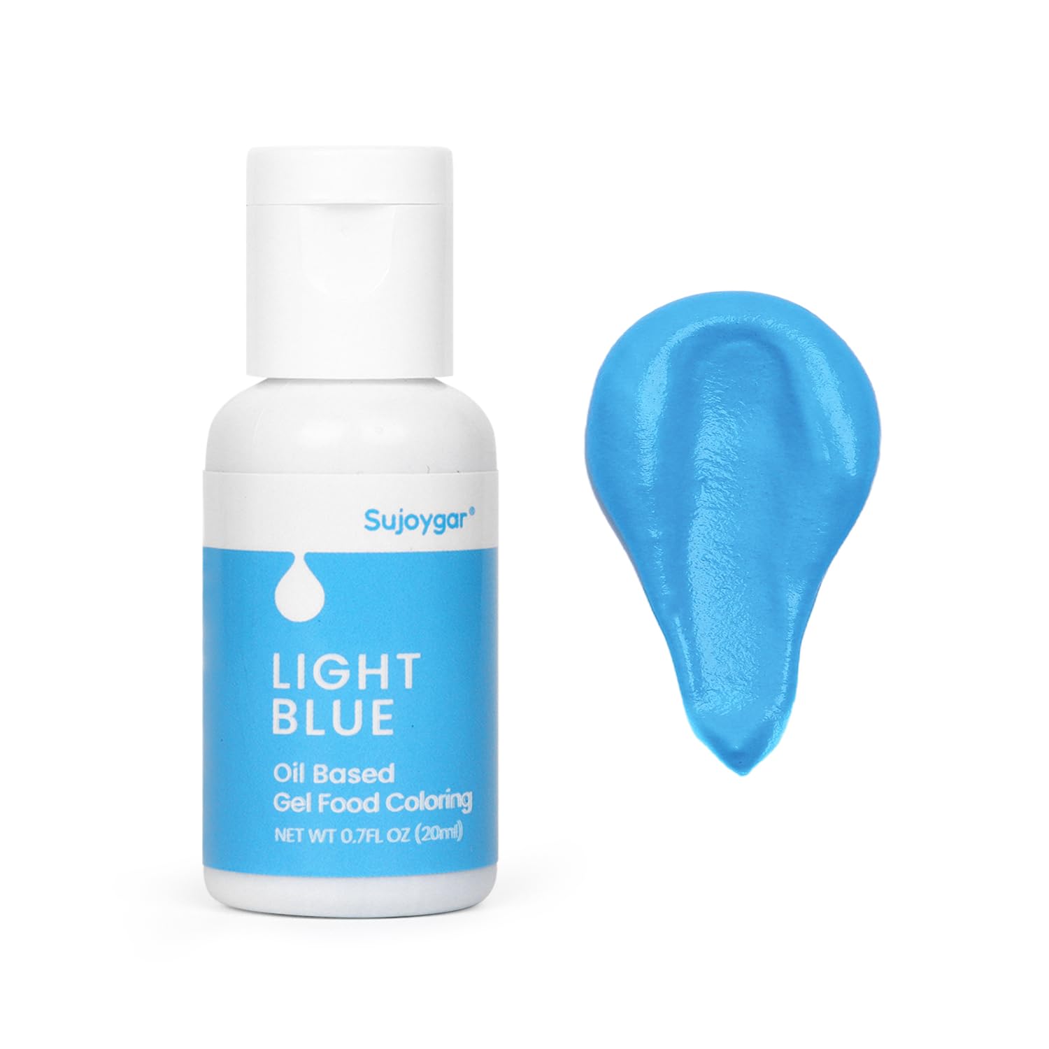 Oil Based Food Coloring For Chocolate, Light Blue, Food Grade 20ml, Edible Oil Food Dye For Baking, Cupcake & Fondant, Icing