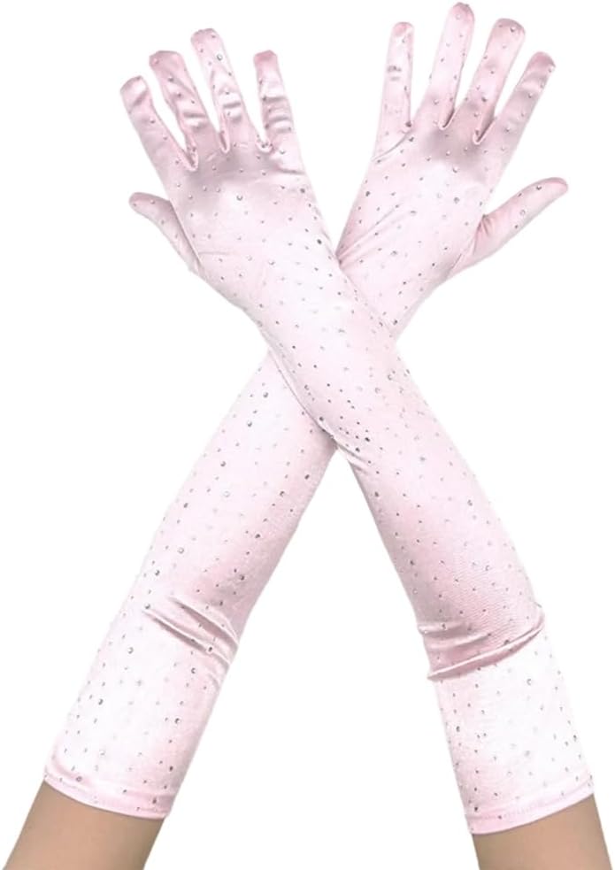 2lots Elegant Stretch Gloves Wedding Bridesmaids Mittens for Dancers