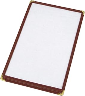 Winco Single Menu Cover, 8.5-Inch x 5.5-Inch, Burgandy