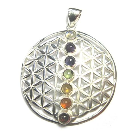 Amaryllis Silver Plated Flower of Life Pendant Cover