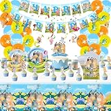 NTGFU Decoraciones para fiestas de cumpleaños - Juego de vajilla para fiesta infantil 3