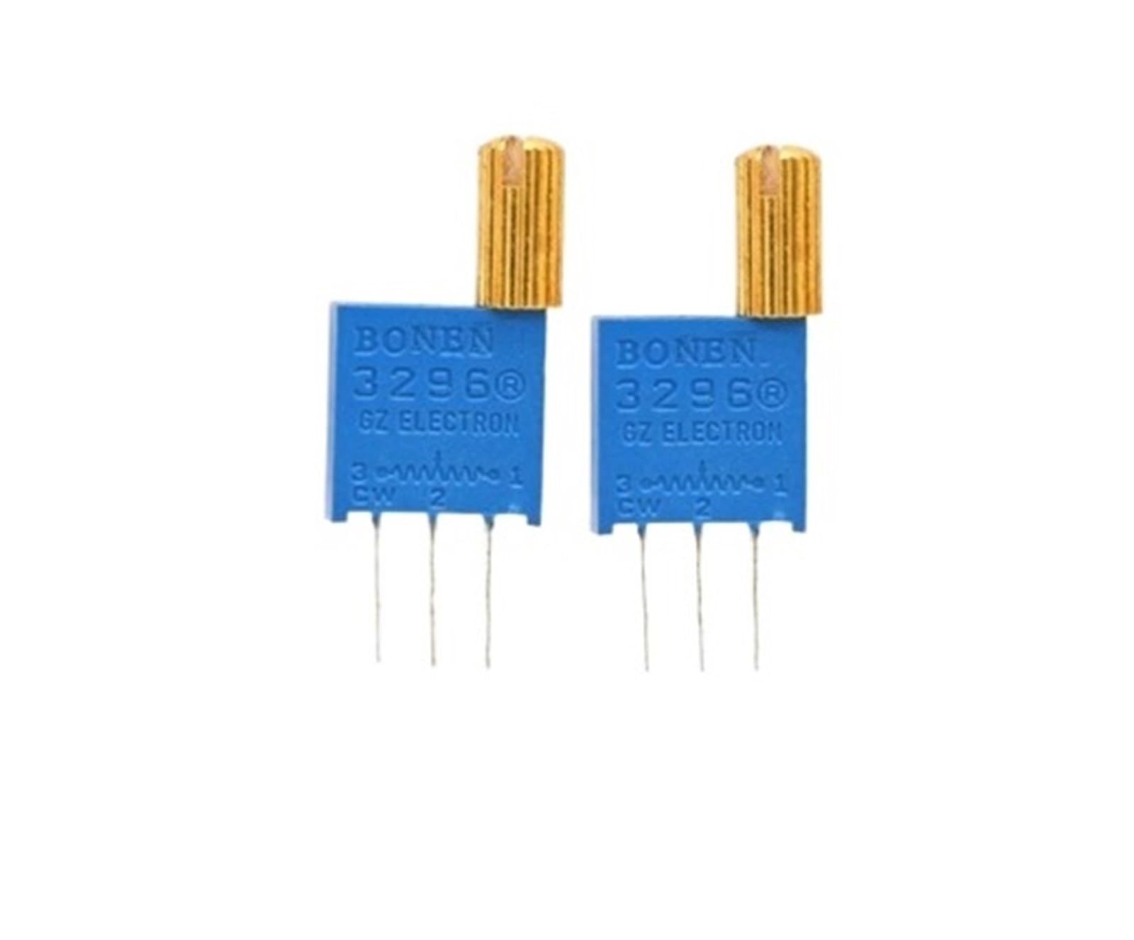 10 Uds 3296W potenciómetro ajustable multigiro 100R200R1K2K5K10K20K50K100K200K500K1M mango largo de eje de Metal