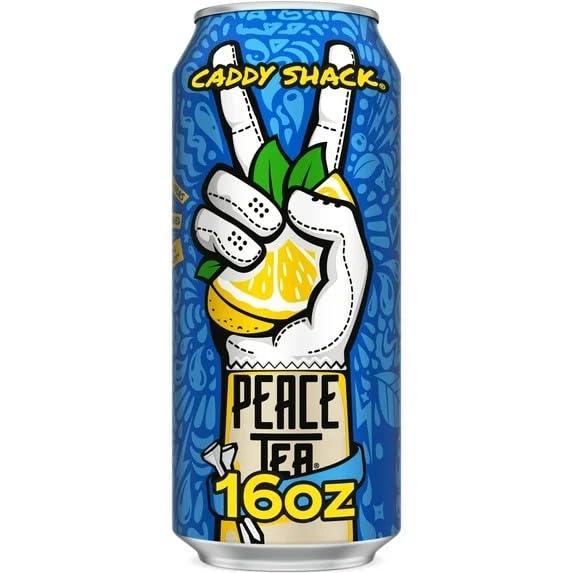 Peace Tea Caddy Shack Lemon-Flavored Canned Iced Tea, 16 fl oz 12 pack