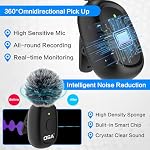 Wireless Lavalier Microphone for iPhone, iPad, Android and Camera, 3 in 1 Mini Microphone with Noise Reduction Plug and Play, Clip on Mic for Video Recording, TikTok, YouTube, Vlog, Podcast