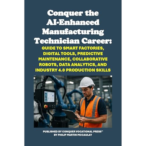 Conquer the AI-Enhanced Manufacturing Technician Career: Guide to Smart Factories, Digital Tools, Predictive Maintenance, Collaborative Robots, Data Analytics, and Industry 4.0 Production Skills Audiolibro Por Philip Martin McCaulay arte de portada