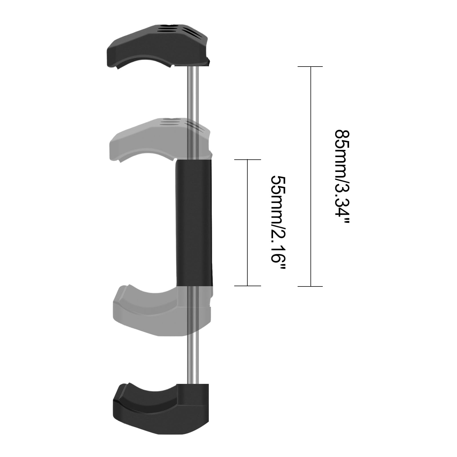 Support de Montage de Pince de Puissance Mobile réglable, Support d'alimentation Mobile Coulissant pour Alimentation de 55 mm ~ 85 mm pour Appareil Photo ou caméscope