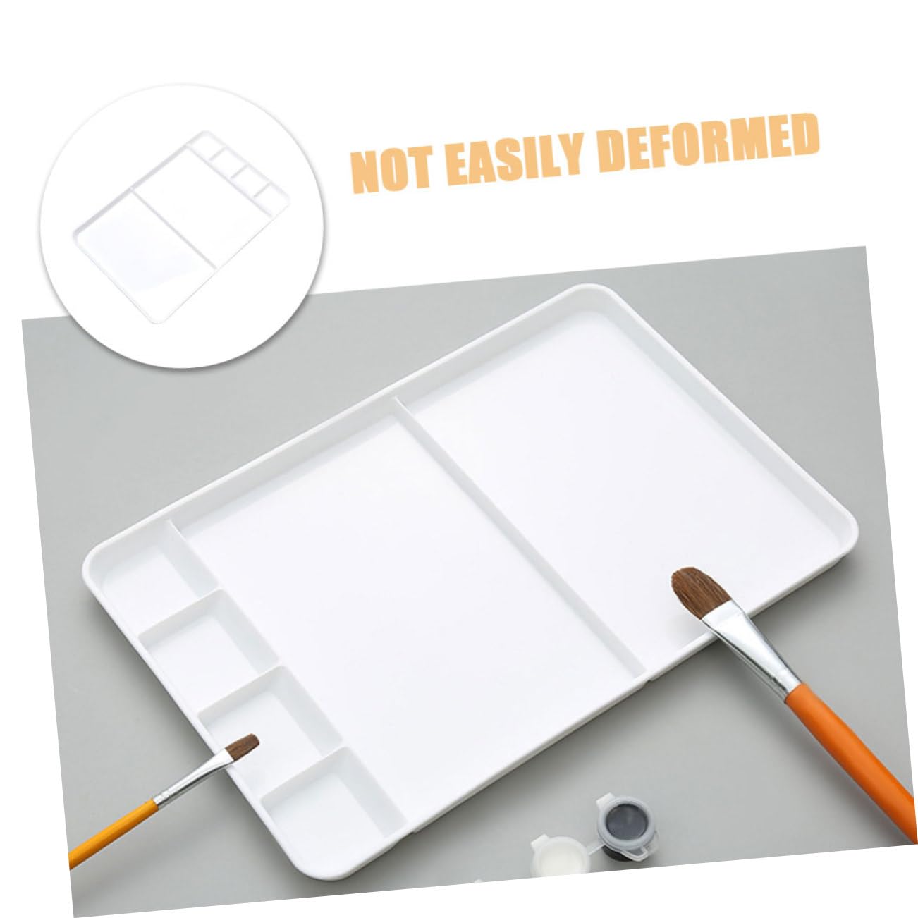 ULTECHNOVO Palette de Peinture Multi-grilles en PP Blanc Surface Lisse et Antidéformation, pour Artistes et Étudiants en Peinture Artistique