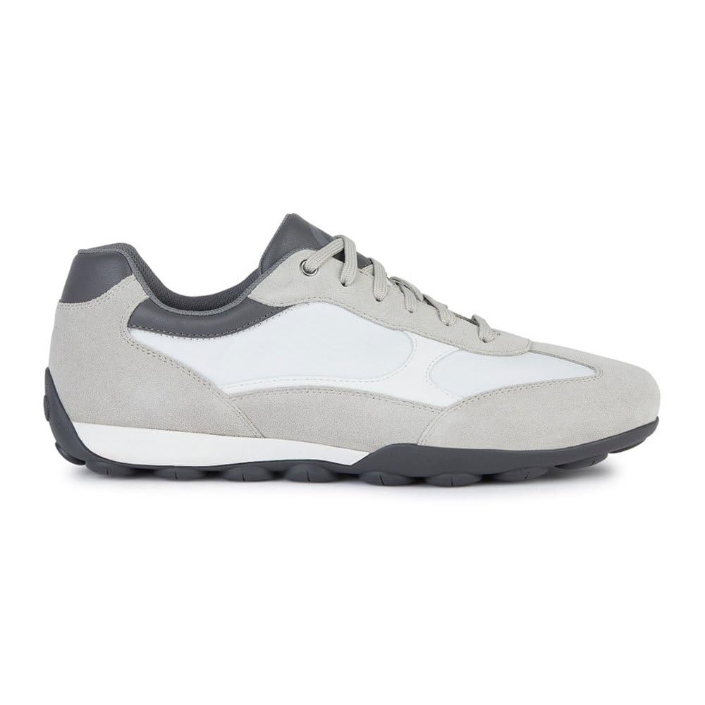 Geox Men's U Snake 2.0 C Trainers, Lt Grey White, 9 UK