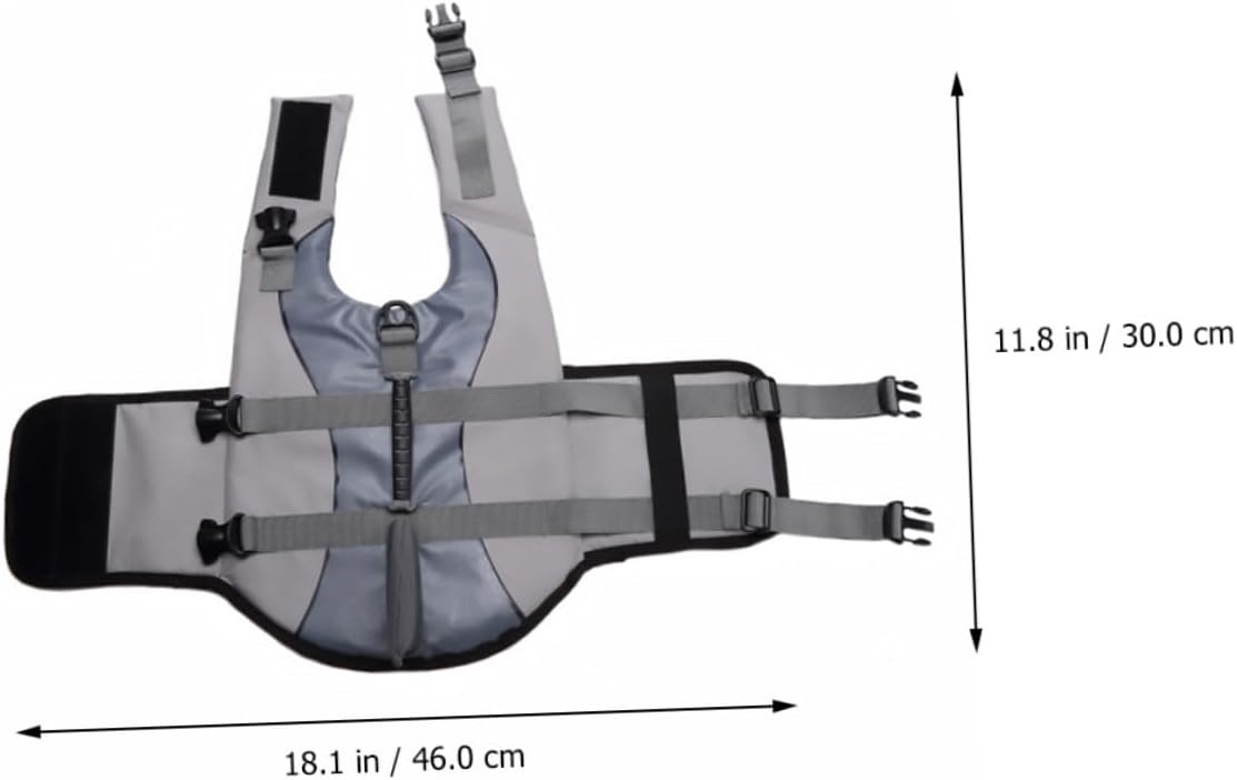 BESPORTBLE Pet Swimming Vest Reflective Puppy Life Jacket with Handle for Small Dogs Safety Float Apparel
