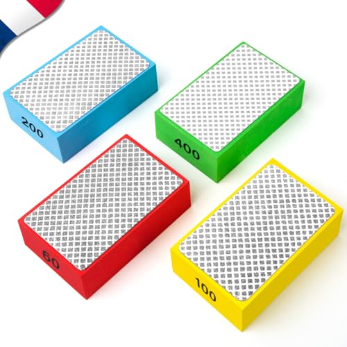 Poncage Carrelage Eponge A Poncer Lot de 4 Cales à Poncer ✮MARQUE FRANCAISE✮ Polissage Éponge Abrasive - Cale A Poncer Diamant Carrelage Rubi ✯GARANTIE À VIE✯...