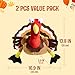 Spooktacular Creations 2 PCS Thanksgiving Turkey Hats Silly Cap for Thanksgiving Night Event Dress-up Party Role Play Carnival Cosplay Costume Accessories, Halloween Christmas Turkey Funny Hat