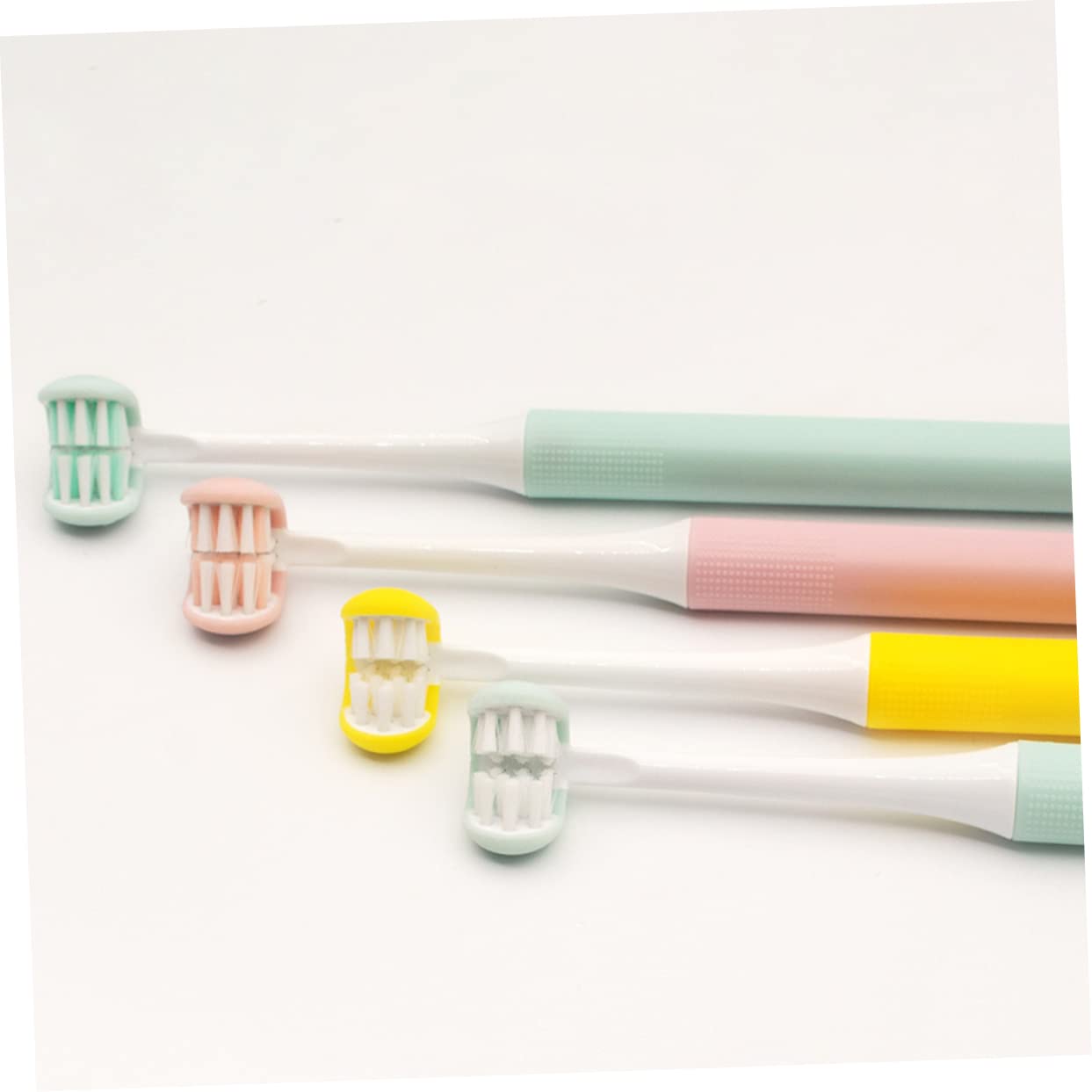 SHERCHPRY Spazzolino da Denti Design Avvolgente per Adulti 3 Lati Setole Morbide e Materiale Pp Leggero per Pulizia Orale Completa e Delicata