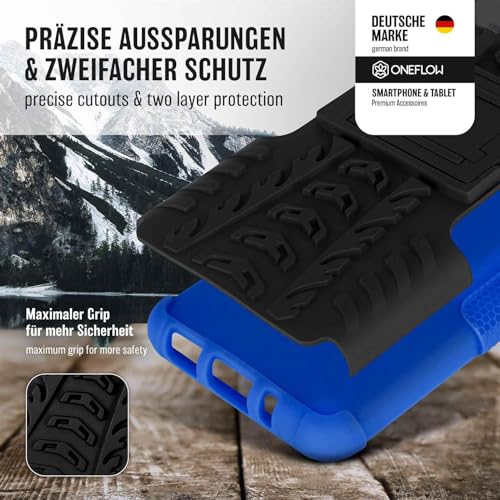Coque Apple iPhone 15 Pro ONEFLOW blindée avec support bleu noir - 3