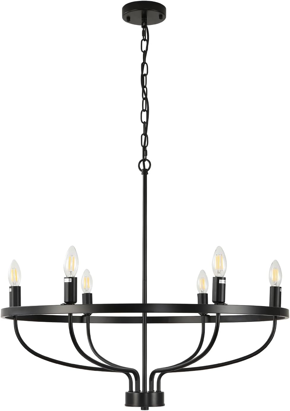 Vintage Candle Chandelier Pendant Light Fixture Hanging Lamp for Dining Room E12