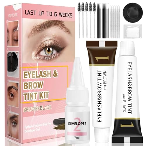 Eyelash & Eyebrow Color Kit,2 in 1 Professional Lash &