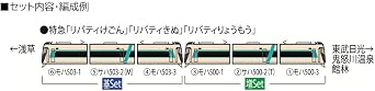 TOMYTEC 98427 TOMIX N Gauge Tobu 500 Series Liberty Basic Set, 3 Cars, Railway Model, Train