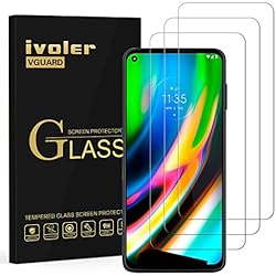 Cargador Motorola Moto G9 Plus ivoler 3 Piezas Protector de Pantalla para Motorola Moto G9 Plus, Cristal Vidrio Templado Premium para Motorola Moto G9 Plus