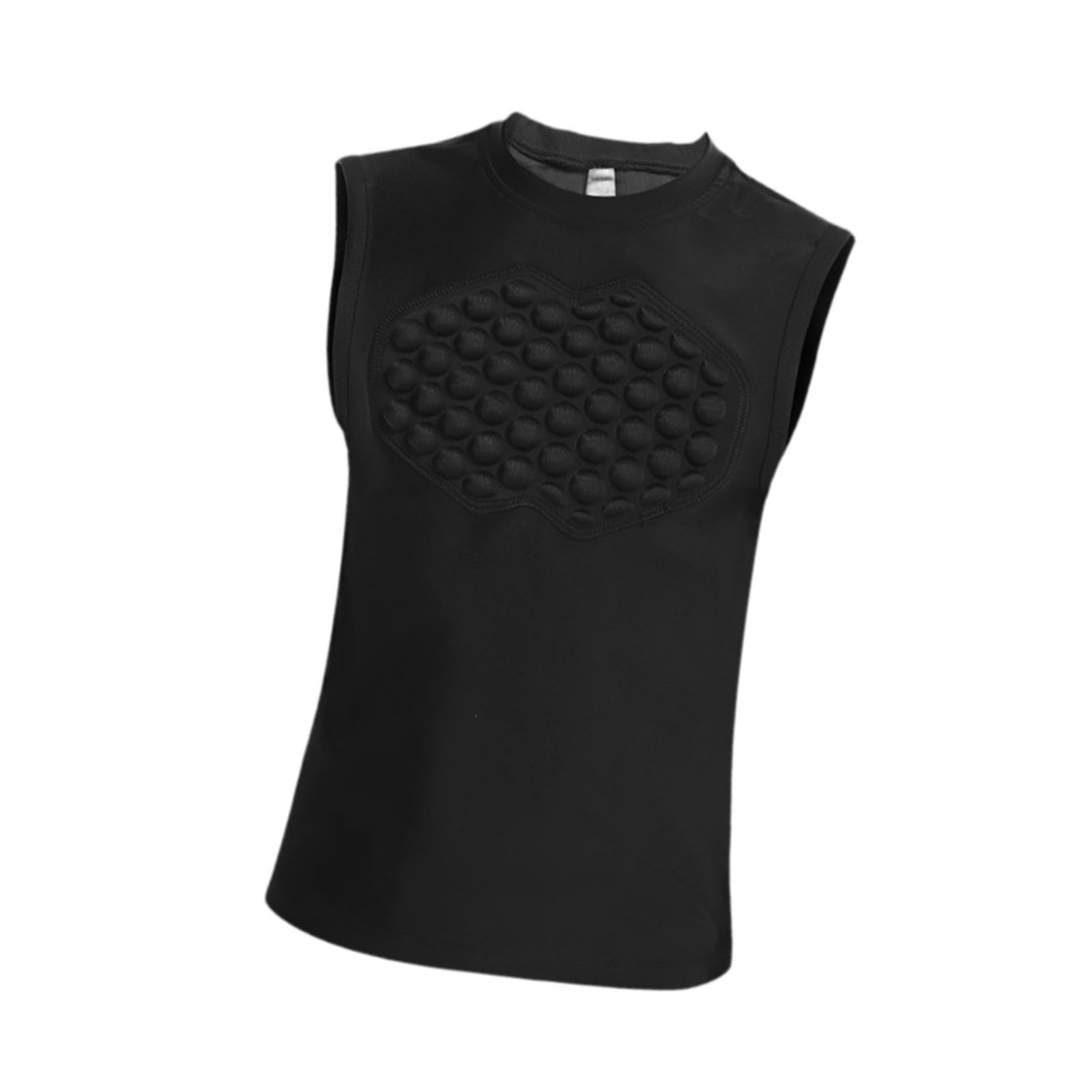 Menolana Basketball Chest Protector Vest Protective Shirt Equipment Gear Body Protector Protection for Skateboarding Football Baseball, YS Black