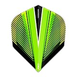 RED DRAGON Hardcore Radical Grün V Extra Dicke Standard Dart Flights - 4 Sätze pro Packung (12 Flights insgesamt)