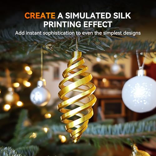 Image of TECBEARS Silk Filament Bundle, 10KG Shiny Silk PLA Filament with Smooth Silky Surface, Pack of 10, Light Gold+Sliver+Black+White+Red Copper+Pink+Red+Blue+Green+Orange
