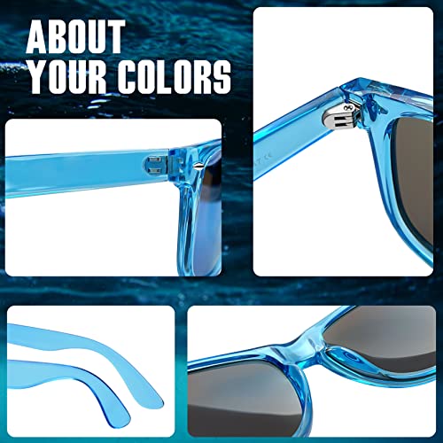 Image of Joopin Square Sunglasses Polarized UV400 Designer Sun Glasses Men Women | Oversized, Plastic Frame, Retro, Vintage, Unisex, Trendy Shades for Driving, Party, Fishing, Business, Costume