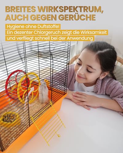 Stall-Hygiene Spray – 1L Desinfektionsmittel für Käfige, Ställe & Tierbereiche | Wirksam gegen Bakterien, Pilze & behüllte Viren (z. B. Influenza-Viren) | Planet Sensitive® zur Flächendesinfektion