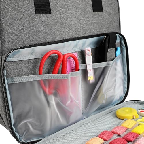 Sac fourre-tout pour machine à coudre imperméable avec poches de rangement - 7