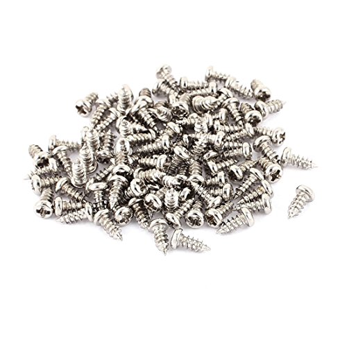 uxcell 100 tornillos autorroscantes M2.5x6mm acero inoxidable miniatura 1