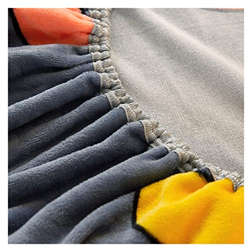 YESJmn Spannbettlaken Weiches, gemütliches Bettlaken mit Druck, Warmer Samt, elastisches Spannbettlaken, Erwachsene, Kinder, Doppelbett, King-Size-Matratzenschoner - Image 4