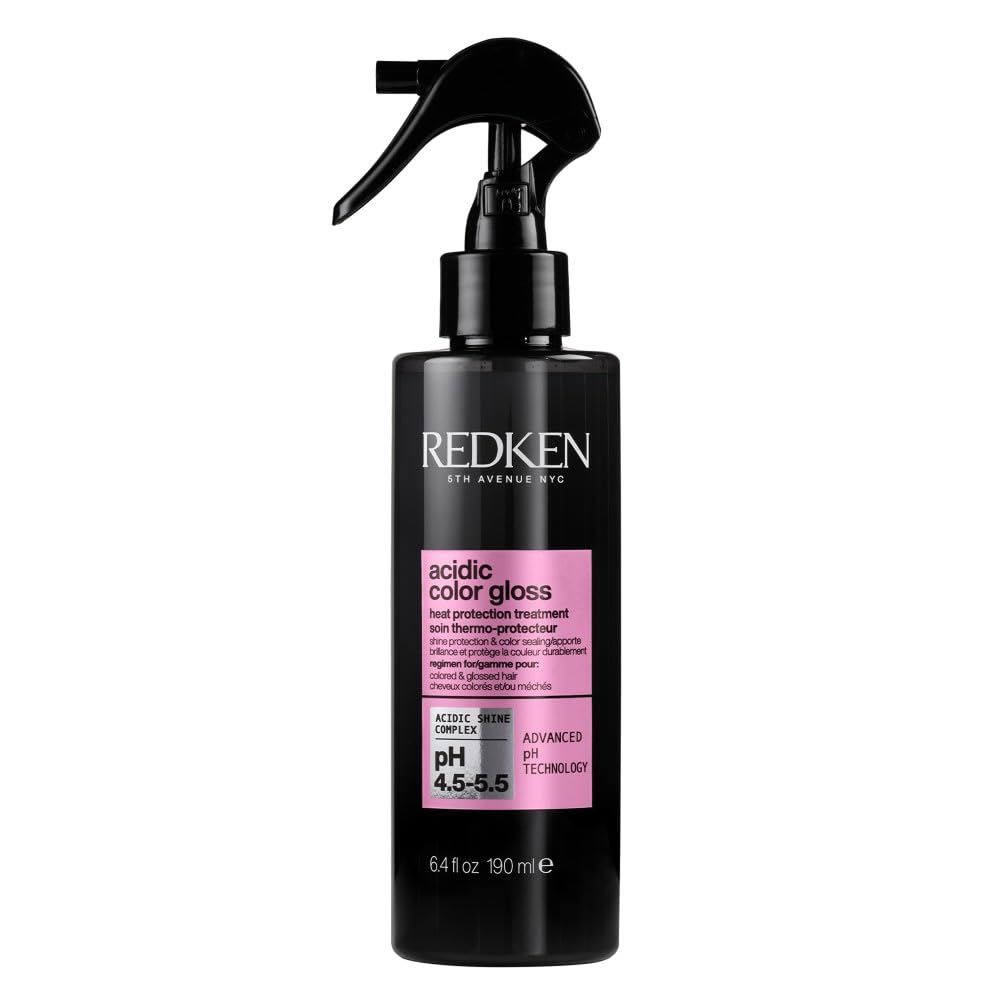 REDKEN Acidic Color Gloss Heat Protection Treatment 230°C, Leave-In Treatment, Hair Shine Spray, Colour Protection, 190ml