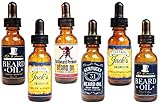 Premium Beard Oil and Conditioner for a Softer, Itch Free Beard - Variety Pack of 6-1 oz Bottles - Handmade with Carrier and Essential Oils that Offer Important Vitamins and Nutrients!