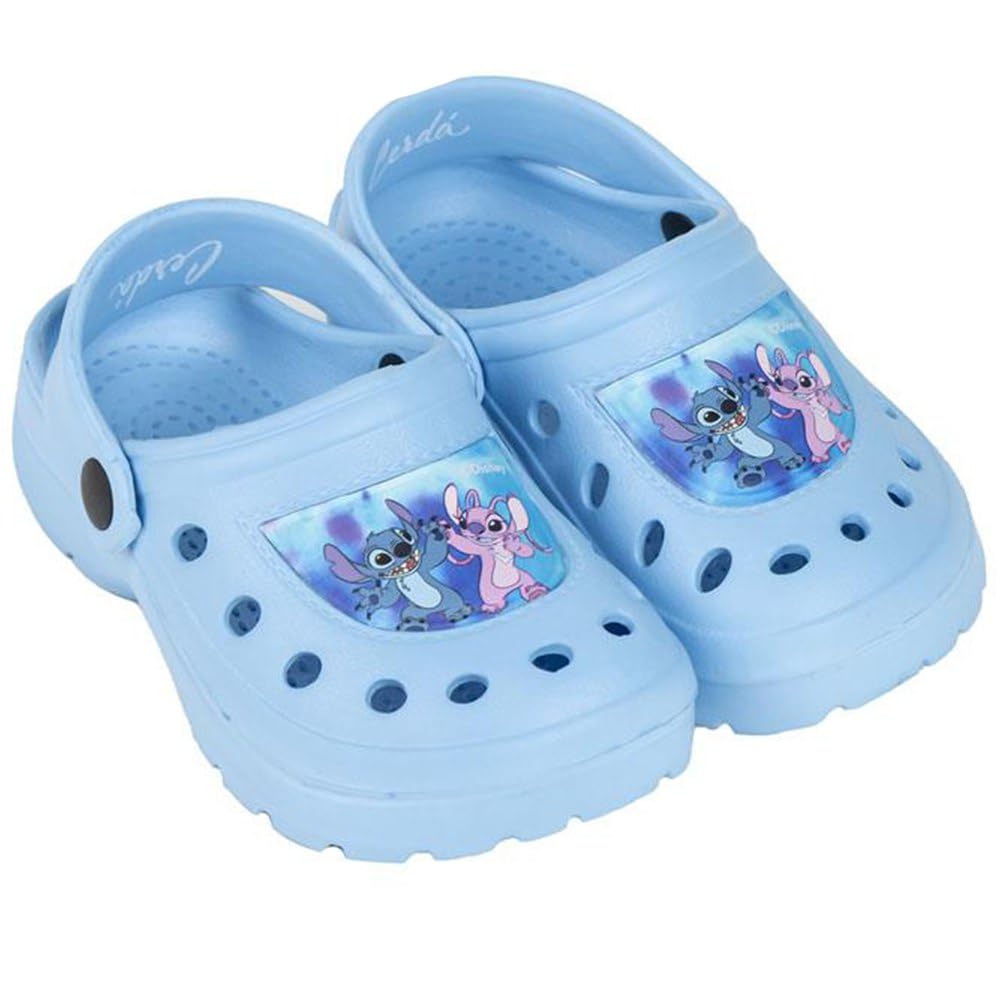 CERDÁ LIFE'S LITTLE MOMENTS Kids Clogs Stitch Blue, Clog Girls, Light Blue, 10/10.5 UK Child