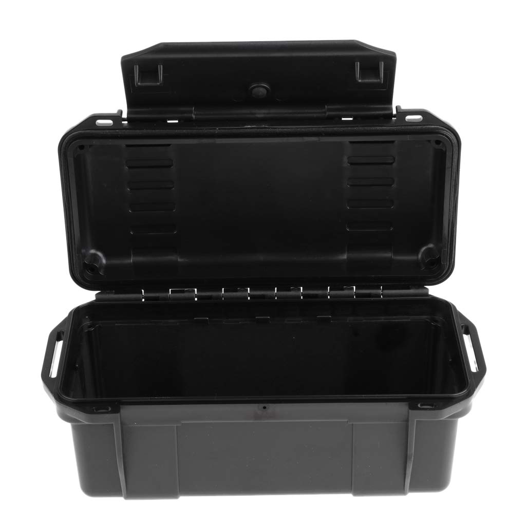 Baoblaze Outdoor Antiurto Impermeabile Scatole di Sopravvivenza di Plastica Contenitore Custodia Attrezzo - Nero