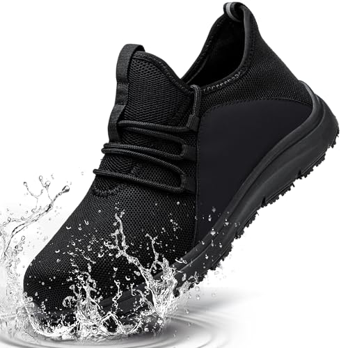 Steel Toe Shoes for Men Women丨Non Slip Waterproof Work Safety Sneakers