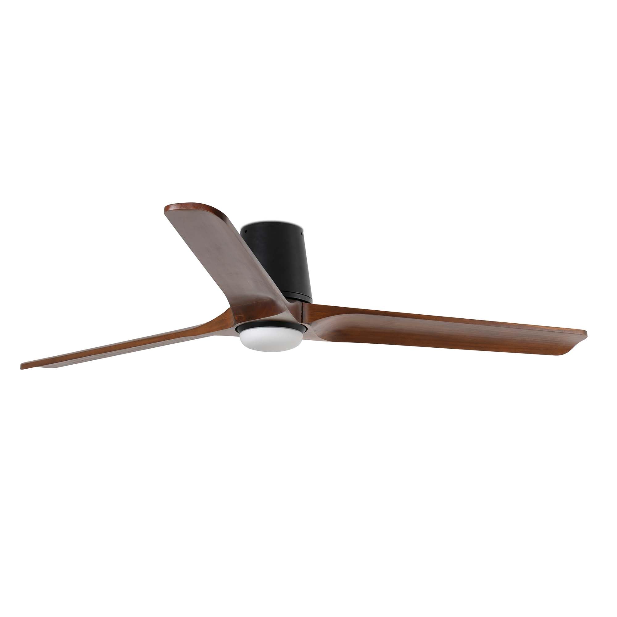 FARO BARCELONA 338391S - HEYWOOD TUB LED L Ventilador negro/nogal 10W SWT
