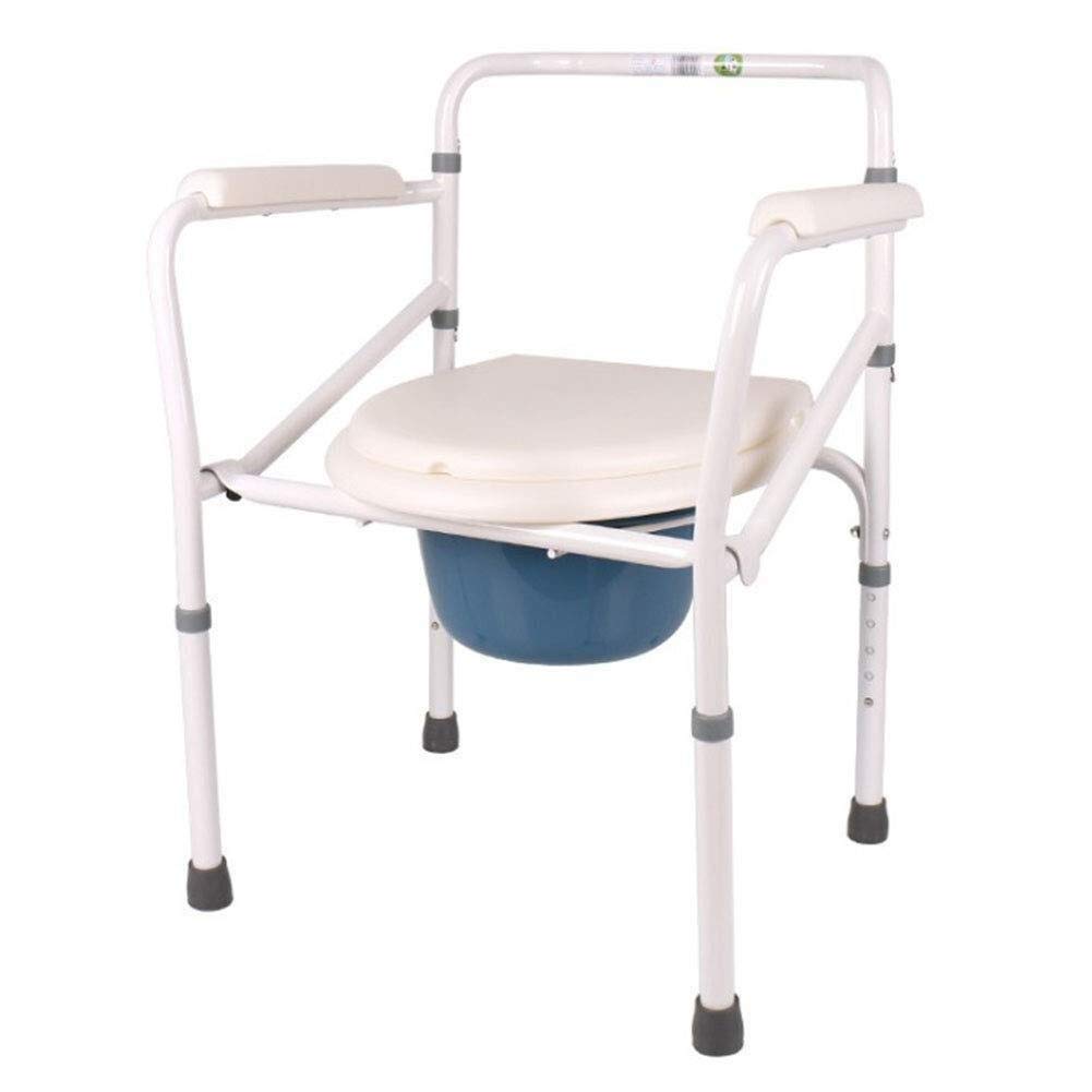 Gthtuhfd 1 Adjustable Commode Chair With Removable Potty - Portable Toilet For Elderly, Bedside Commode With Comfortable Pad