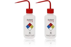 2Pcs Safety Wash Bottles, 17Oz, LDPE Material Acetone Bottle Dispenser, LVM004