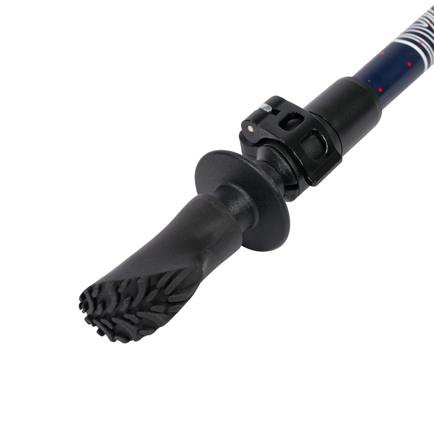 Sport-Thieme Nordic Walking Stöcke Lock Up Pro | Carbon | Verstellbare Stocklänge 100-135 cm | Korkgriff | Herausnehmbare Handschlaufe | Für Fitnesssportler | Weiß-Blau