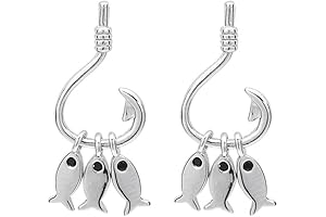 Pretty Sterling Silver Fish Hook Earrings for Women
