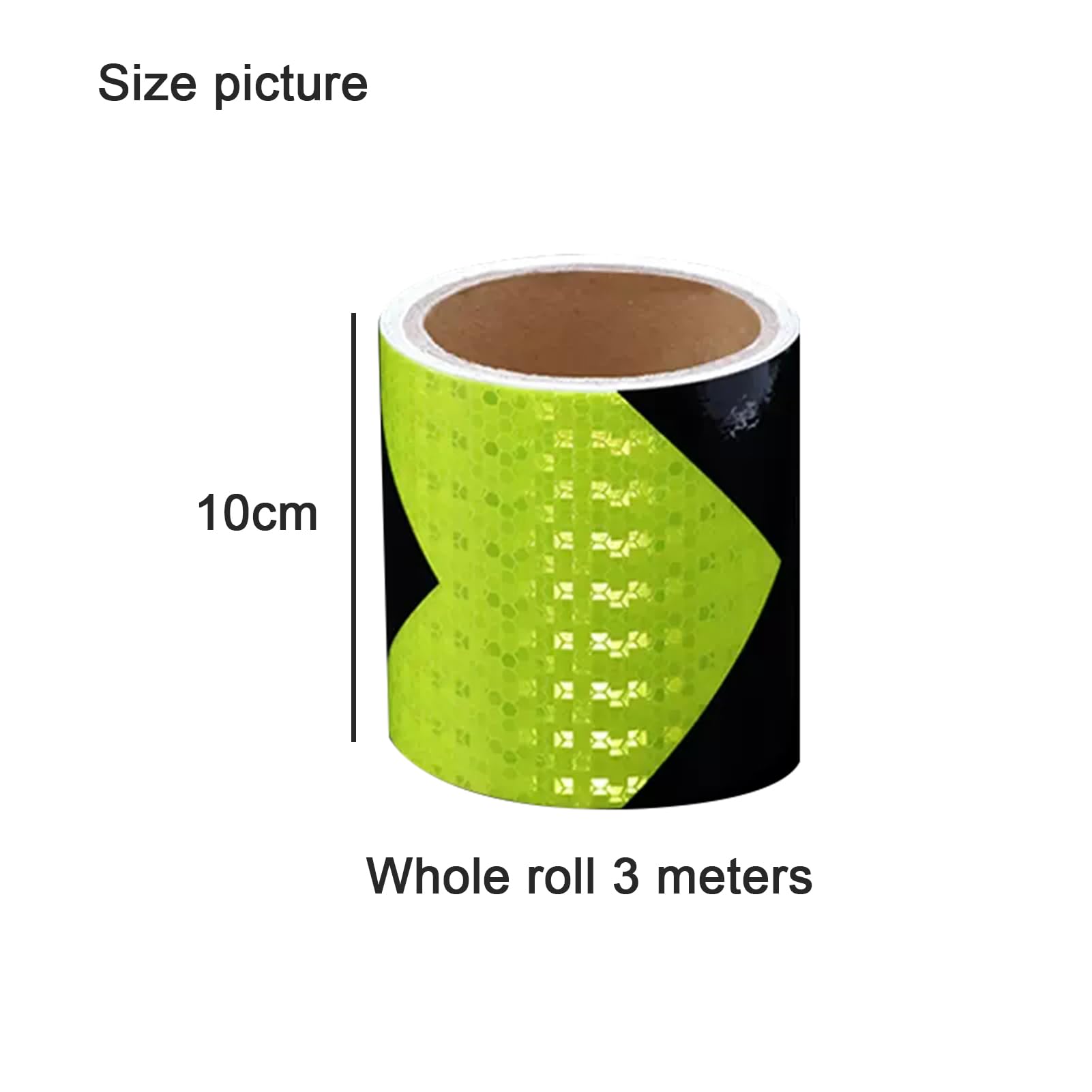 Cinta reflectora, Cinta Adhesiva Reflectante PVC 10cm x 3m Multicolor(Bright Black Yellow)