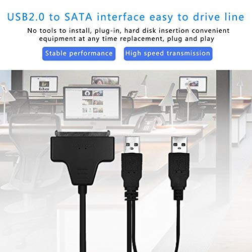 Adaptador USB 2.0 para Sata limpo para cabo conversor de disco rígido de 2,5/3,5 polegadas