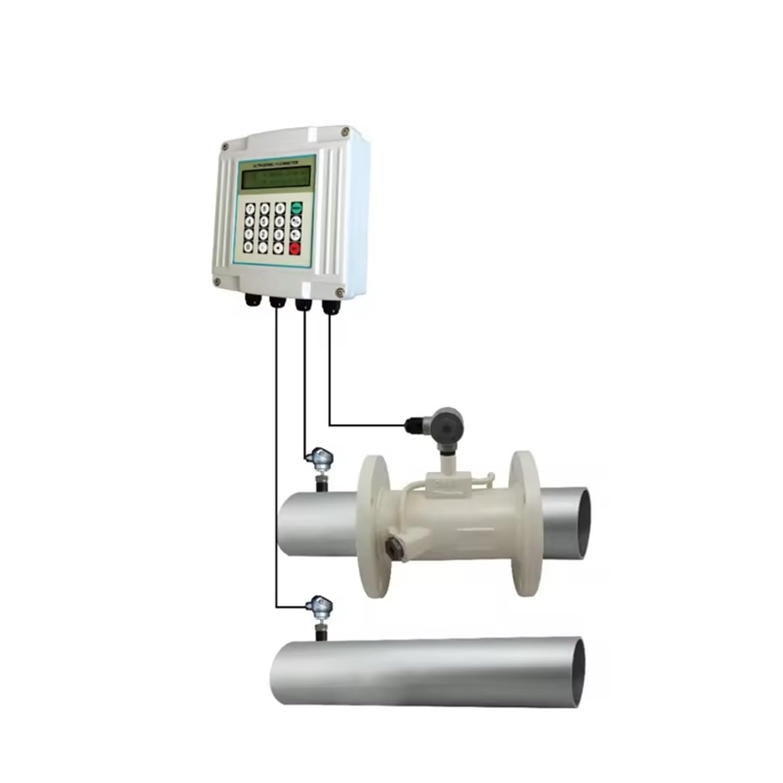 2000P Cost Effective Vportable 220VAC/ 24VDC Handheld Clamp On Ultrasonic Flowmeter for Industrial Inspection(DN100-DN300)