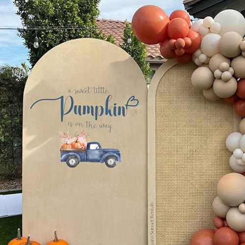 Vinilo decorativo para baby shower con diseño de calabaza azul miniatura 3